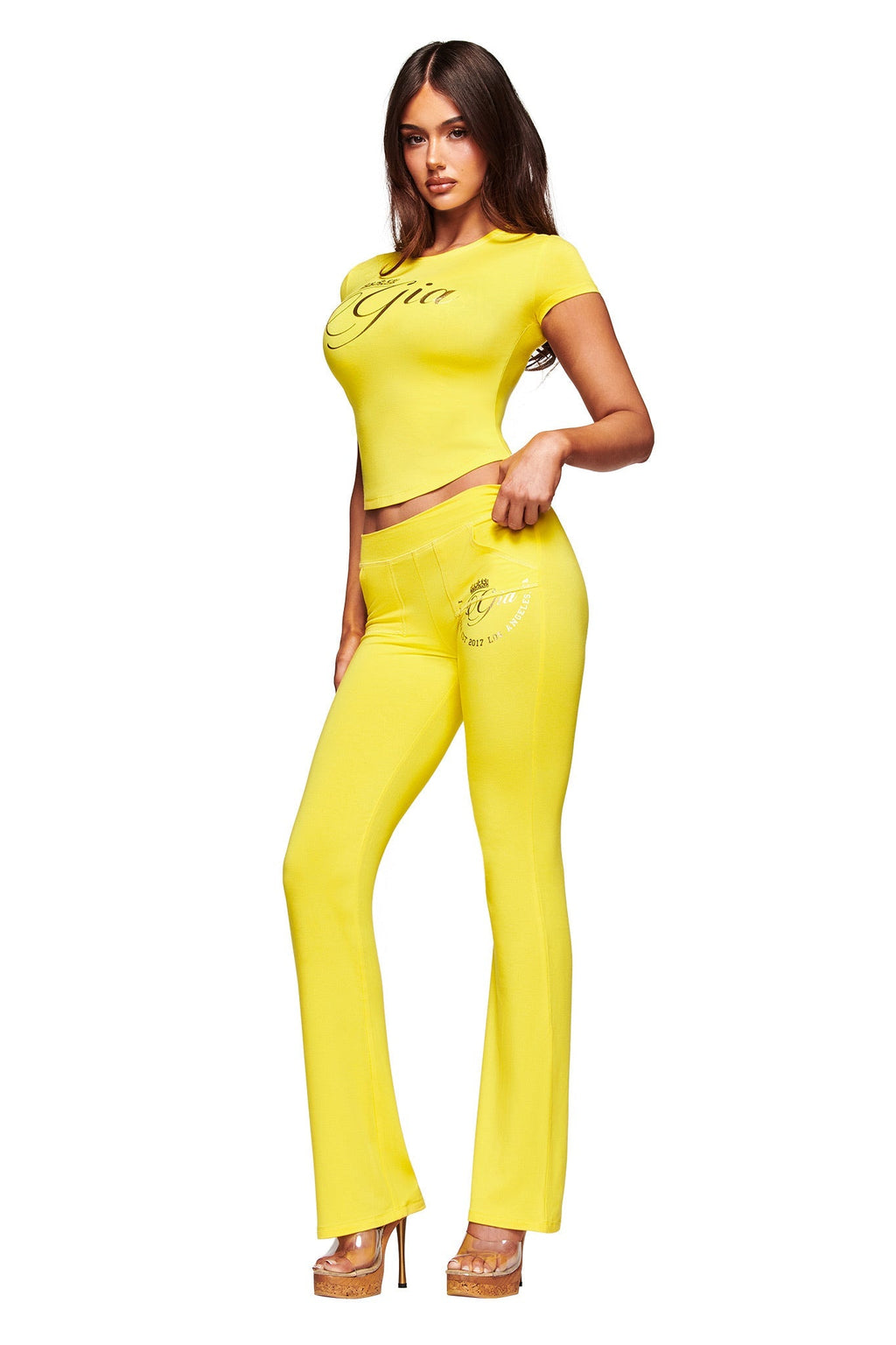 BLARE FORM POCKET TRACKPANT - YELLOW GOLD FOIL